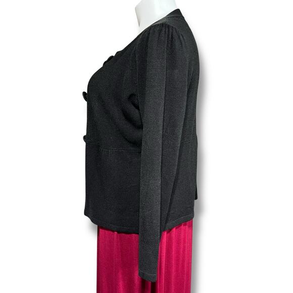 Christopher and Banks Womens Cardigan Sweater Button Down Long Sleeve Black XL - Picture 5 of 9